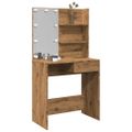 vidaXL toaletný stolík s LED Artisan Dub 74,5x40x141 cm