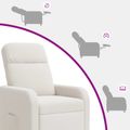 vidaXL Masážne relaxačné kreslo Krémová Bouclé
