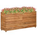 vidaXL Vyvýšený záhon 150x40x72 cm, recyklované tíkové drevo a oceľ