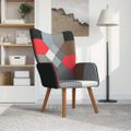 vidaXL Relaxačné kreslo patchwork látkové