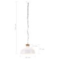 vidaXL Industriálna závesná lampa 42 cm, biela E27
