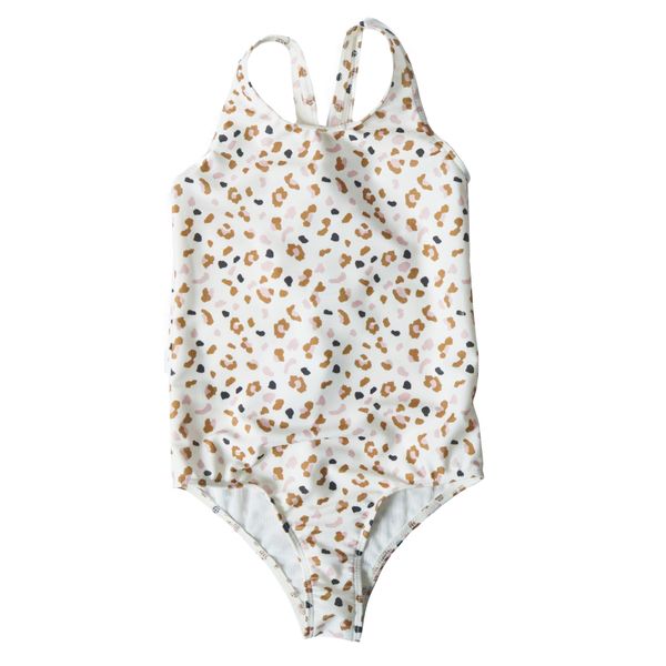 Plavky s UPF 50+ Beige Leopard