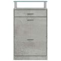 vidaXL Botník betónovo sivý 63x24x104 cm spracované drevo