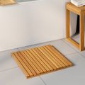vidaXL Kúpeľňová predložka Hnedá 50 x 50 cm Pevné akáciové drevo