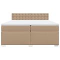 vidaXL Boxspring posteľ s matracom kapučínová 200x200 cm umelá koža