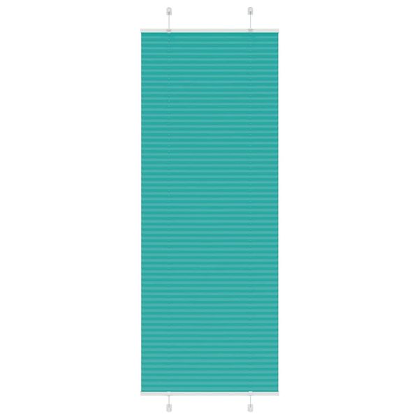 vidaXL Plisovaná roleta petrolejovo zelená 75x200 cm šírka látky 74,4 cm polyester