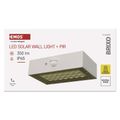 LED solárne svetlo EMOS ZG161S BRIXO s pohybovým čidlom, biely, neutrálna biela