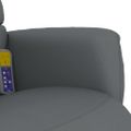 vidaXL Masážne sklápacie kreslo s podnožkou sivé umelá koža