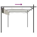 vidaXL Pergola so zaťahovacou strechou krémová 295x292x230 cm