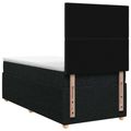 vidaXL LED boxspring posteľ s matracom Čierna 100 x 200 cm Látka