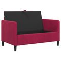 vidaXL Sofa s úložným priestorom Víno červené 122 x 78 x 87 cm