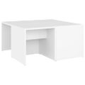 vidaXL Konferenčné stolíky 4 ks, biele 33x33x33 cm, kompozitné drevo