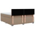 vidaXL Boxspring posteľ s matracom kapučínová 180x200 cm umelá koža