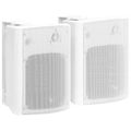 vidaXL Nástenné stereo reproduktory do interiéru a exteriéru 2 ks biele 120 W