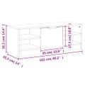vidaXL TV stolík biely 102x35,5x36,5 cm spracované drevo
