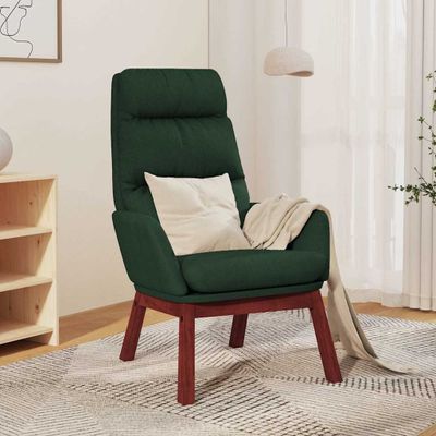 vidaXL Relaxačné kreslo tmavozelené látkové