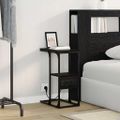 vidaXL Nočný stolík Čierny dub 41,5 x 26 x 60,5 cm Kompozitné drevo