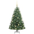 vidaXL Umelý Sklápací Vianočný Stromček Zelená 120 cm PVC a kov