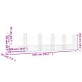 vidaXL Železný gabiónový kôš v tvare U so 6 stĺpmi 620x20x150 cm