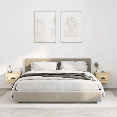 vidaXL Nástenné nočné stolíky 2 ks dub sonoma 41,5x36x28cm