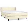 vidaXL Boxspring posteľ s matracom krémová 140x200 cm umelá koža