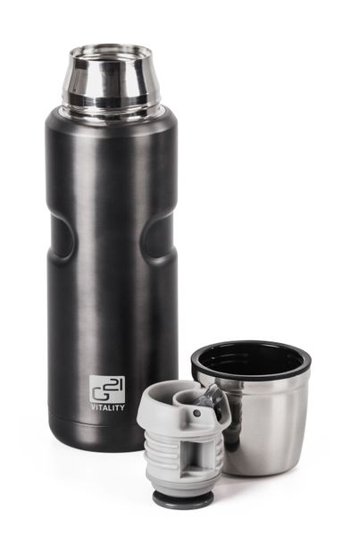 Termoska G21 na pitie, 500 ml, oceľovo šedá