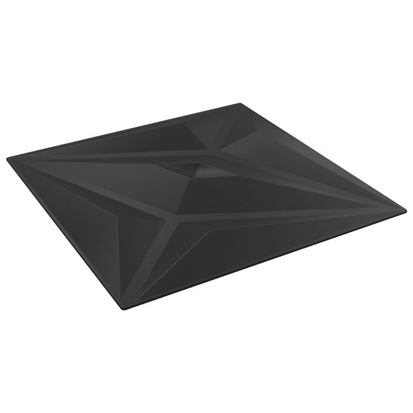 vidaXL Nástenné panely Hviezda 24 pcs Čierny Star 50 x 50 cm XPS Pena
