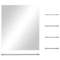 vidaXL Nástenné zrkadlo s 5 poličkami, strieborné 50x60 cm