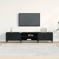 vidaXL TV skrinka 180 x 31,5 x 40 cm Čierny dub Kompozitné drevo