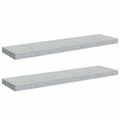 vidaXL Plávajúce nástenné police 2 ks betónovosivé 90x23,5x3,8 cm MDF