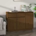 vidaXL Komoda medovo-hnedá 110x34x75 cm borovicový masív