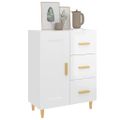 vidaXL Komoda lesklá biela 69,5x34x90 cm spracované drevo