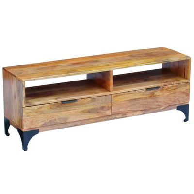 vidaXL TV stolík z mangového dreva, 120 x 35 x 45 cm