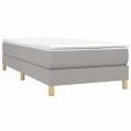 vidaXL Posteľný rám s boxspringom bledosivý 100x200 cm látka