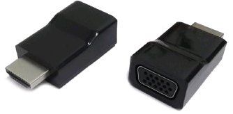 Kab. redukcia HDMI na VGA, M/F, čierna