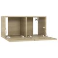 vidaXL Závesné TV skrinky 2 ks dub sonoma 60x30x30 cm