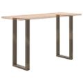 vidaXL Nohy barového stola v tvare U, 2 ks, prírodná oceľ, 40 x (100-101) cm, oceľ