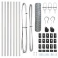 vidaXL Hexagonálny plotový základ 10 x 0,8 m Pozinkovaná oceľ