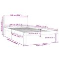 vidaXL Posteľný rám medovohnedý borovicový masív 100x200 cm