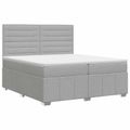vidaXL Posteľ boxspring s matracom Svetlosivá 200 x 200 cm Látka