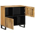 vidaXL Komoda 80x34x75 cm surový mangový masív