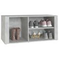vidaXL Botník betónovo sivý 100x35x45 cm spracované drevo