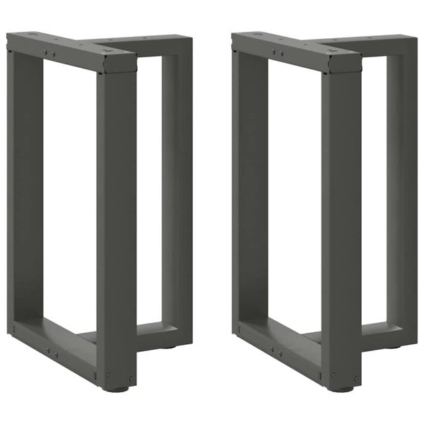 vidaXL Nohy k jedálenskému stolu v tvare T, 2 ks, antracitové, 50x35x(72-73) cm, oceľ