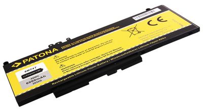 PATONA baterie pro ntb DELL LATITUDE serie E5470 6000mAh Li-lon 7,6V 6MT4T Baterie, pro notebook, 6000mAh, Li-Pol, 7,6V, pro Dell Latitude 3150, 3160, E5250, E5450, E5550
