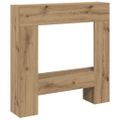 vidaXL Obloženie krbu dub artisan 81x18x82 cm kompozitné drevo