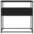 vidaXL Konzolový stolík čierny 75x40x75 cm kompozitné drevo