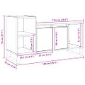 vidaXL TV skrinka dub artisan 100x35x55 cm spracované drevo