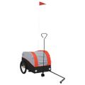 vidaXL Vozík za bicykel, čierno oranžový 30 kg, železo