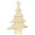 vidaXL Vianočný stromček 120 LED Teplá biela 120,5 cm PET