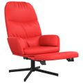vidaXL Relaxačné kreslo s podnožkou červené umelá koža
